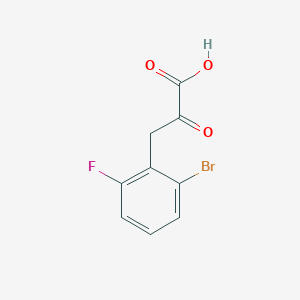 molecular formula C9H6BrFO3 B13508827 3-(2-Bromo-6-fluorophenyl)-2-oxopropanoic acid 