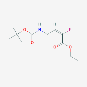 molecular formula C11H18FNO4 B13508830 ethyl (2E)-4-{[(tert-butoxy)carbonyl]amino}-2-fluorobut-2-enoate 