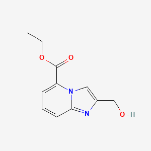 molecular formula C11H12N2O3 B13508847 Ethyl 2-(hydroxymethyl)imidazo[1,2-a]pyridine-5-carboxylate 