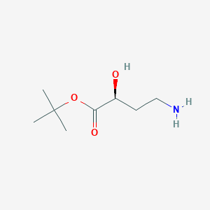 molecular formula C8H17NO3 B13508854 tert-Butyl (S)-4-amino-2-hydroxybutanoate 