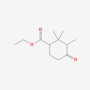 molecular formula C12H20O3 B13508873 Ethyl2,2,3-trimethyl-4-oxocyclohexane-1-carboxylate 