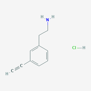 molecular formula C10H12ClN B13508921 2-(3-Ethynylphenyl)ethan-1-aminehydrochloride 