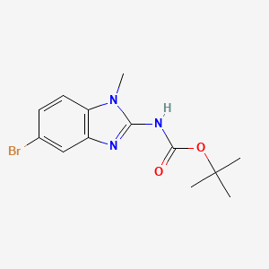 molecular formula C13H16BrN3O2 B13508972 tert-butylN-(5-bromo-1-methyl-1H-1,3-benzodiazol-2-yl)carbamate 