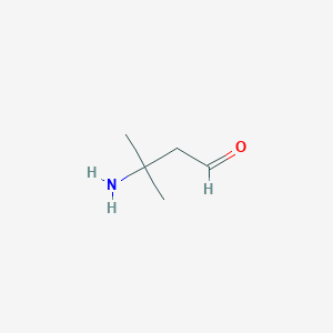 molecular formula C5H11NO B13509303 3-Amino-3-methylbutanal 