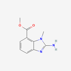 molecular formula C10H11N3O2 B13509721 methyl 2-amino-1-methyl-1H-1,3-benzodiazole-7-carboxylate 
