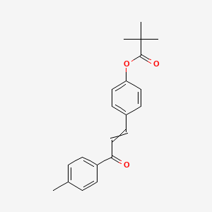 molecular formula C21H22O3 B1350993 4-[3-(4-Methylphenyl)-3-oxo-1-propenyl]phenyl pivalate 