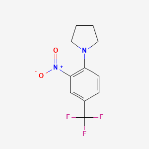 molecular formula C11H11F3N2O2 B1351020 1-[2-Nitro-4-(trifluoromethyl)phenyl]pyrrolidine CAS No. 40832-82-4