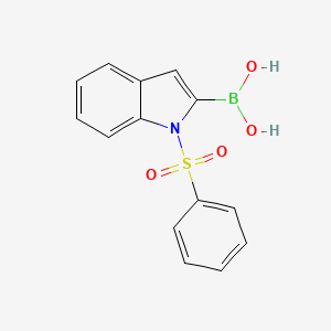 molecular formula C14H12BNO4S B1351035 1-(Phenylsulfonyl)-2-indoleboronic acid CAS No. 342404-46-0