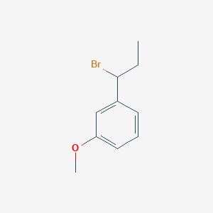molecular formula C10H13BrO B13510351 1-(1-Bromopropyl)-3-methoxybenzene 