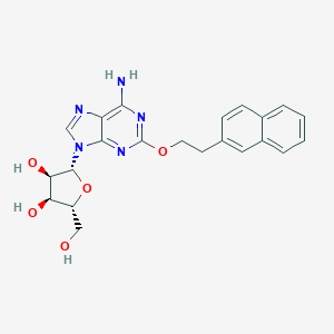molecular formula C22H23N5O5 B135104 2-[2-(2-Naphthalenyl)ethoxy]adenosine CAS No. 131865-99-1