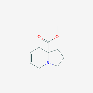 molecular formula C10H15NO2 B13510419 Methyl 1,2,3,5,8,8a-hexahydroindolizine-8a-carboxylate 