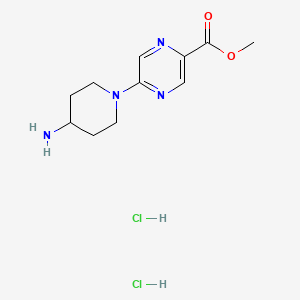 molecular formula C11H18Cl2N4O2 B13510421 Methyl5-(4-aminopiperidin-1-yl)pyrazine-2-carboxylatedihydrochloride 