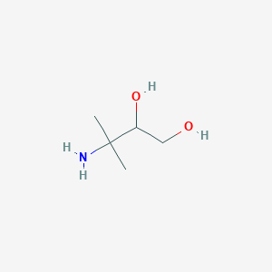 molecular formula C5H13NO2 B13510448 3-Amino-3-methylbutane-1,2-diol 
