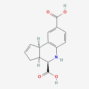 molecular formula C14H13NO4 B13510449 rac-(3aR,4S,9bS)-3H,3aH,4H,5H,9bH-cyclopenta[c]quinoline-4,8-dicarboxylic acid 