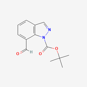 molecular formula C13H14N2O3 B13510519 tert-butyl 7-formyl-1H-indazole-1-carboxylate 