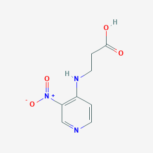 molecular formula C8H9N3O4 B13510665 N-(3-Nitro-4-pyridinyl)-I(2)-alanine CAS No. 710349-42-1