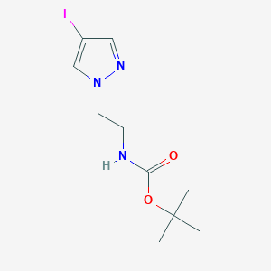 molecular formula C10H16IN3O2 B13510714 tert-Butyl (2-(4-iodo-1H-pyrazol-1-yl)ethyl)carbamate 