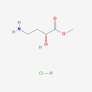molecular formula C5H12ClNO3 B13510716 methyl (2R)-4-amino-2-hydroxybutanoate hydrochloride 