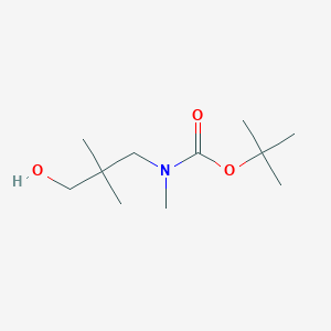 molecular formula C11H23NO3 B13510719 tert-butyl N-(3-hydroxy-2,2-dimethylpropyl)-N-methylcarbamate 