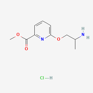molecular formula C10H15ClN2O3 B13510755 Methyl6-(2-aminopropoxy)pyridine-2-carboxylatehydrochloride 