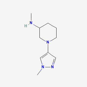 molecular formula C10H18N4 B13510780 N-methyl-1-(1-methyl-1H-pyrazol-4-yl)piperidin-3-amine 