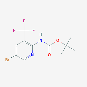 molecular formula C11H12BrF3N2O2 B13510784 Tert-butyl 5-bromo-3-(trifluoromethyl)pyridin-2-ylcarbamate 