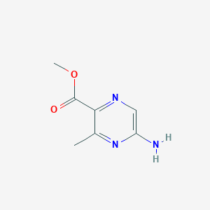 molecular formula C7H9N3O2 B13510792 Methyl 5-amino-3-methylpyrazine-2-carboxylate 
