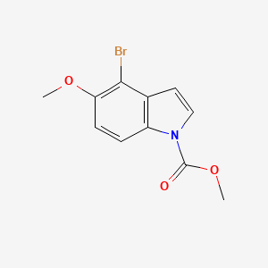 molecular formula C11H10BrNO3 B13510925 methyl 4-bromo-5-methoxy-1H-indole-1-carboxylate 