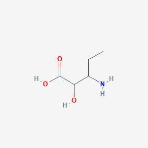 molecular formula C5H11NO3 B13510926 3-Amino-2-hydroxypentanoic acid 