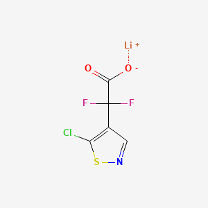 molecular formula C5HClF2LiNO2S B13510931 Lithium(1+) 2-(5-chloro-1,2-thiazol-4-yl)-2,2-difluoroacetate 
