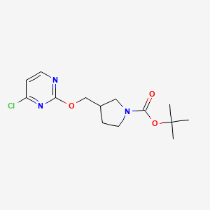 molecular formula C14H20ClN3O3 B13510942 tert-Butyl 3-(((4-chloropyrimidin-2-yl)oxy)methyl)pyrrolidine-1-carboxylate 