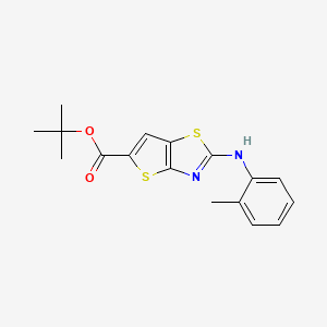 molecular formula C17H18N2O2S2 B13510949 Tert-butyl 2-[(2-methylphenyl)amino]thieno[2,3-d][1,3]thiazole-5-carboxylate 