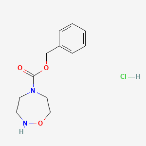 molecular formula C12H17ClN2O3 B13510960 Benzyl1,2,5-oxadiazepane-5-carboxylatehydrochloride 