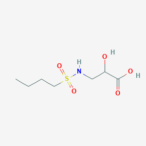 molecular formula C7H15NO5S B13511061 3-(Butane-1-sulfonamido)-2-hydroxypropanoic acid 