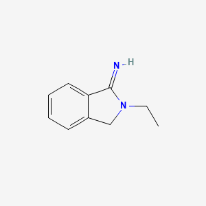 molecular formula C10H12N2 B13511089 2-ethyl-2,3-dihydro-1H-isoindol-1-imine 