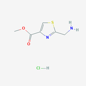 molecular formula C6H9ClN2O2S B13511120 Methyl 2-(aminomethyl)-1,3-thiazole-4-carboxylate hydrochloride 