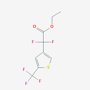 molecular formula C9H7F5O2S B13511129 Ethyl 2,2-difluoro-2-[5-(trifluoromethyl)thiophen-3-yl]acetate 