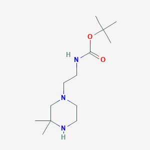 molecular formula C13H27N3O2 B13511132 tert-butyl N-[2-(3,3-dimethylpiperazin-1-yl)ethyl]carbamate 