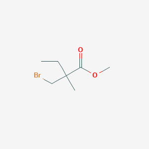 molecular formula C7H13BrO2 B13511137 Methyl 2-(bromomethyl)-2-methylbutanoate 