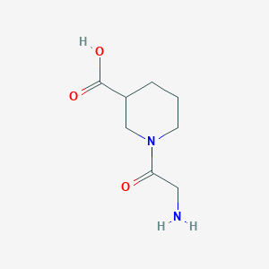 molecular formula C8H14N2O3 B13511172 1-Glycylpiperidine-3-carboxylic acid 