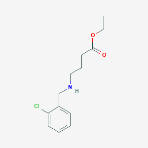 molecular formula C13H18ClNO2 B13511179 Ethyl 4-((2-chlorobenzyl)amino)butanoate 