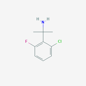 molecular formula C9H11ClFN B13511196 2-(2-Chloro-6-fluorophenyl)propan-2-amine 