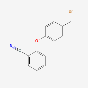 molecular formula C14H10BrNO B13511206 2-[4-(Bromomethyl)phenoxy]benzonitrile 