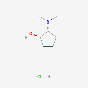 molecular formula C7H16ClNO B13511207 rac-(1R,2S)-2-(dimethylamino)cyclopentan-1-ol hydrochloride 