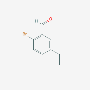 molecular formula C9H9BrO B13511224 2-Bromo-5-ethylbenzaldehyde 
