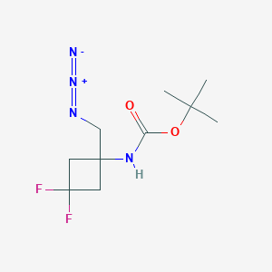 molecular formula C10H16F2N4O2 B13511229 tert-butyl N-[1-(azidomethyl)-3,3-difluorocyclobutyl]carbamate 