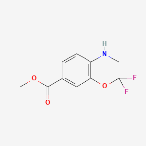 molecular formula C10H9F2NO3 B13511238 methyl2,2-difluoro-3,4-dihydro-2H-1,4-benzoxazine-7-carboxylate 