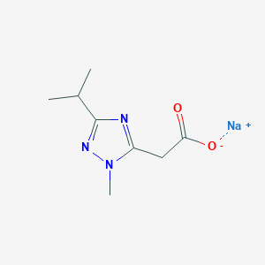 molecular formula C8H12N3NaO2 B13511247 sodium 2-[1-methyl-3-(propan-2-yl)-1H-1,2,4-triazol-5-yl]acetate 