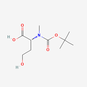 molecular formula C10H19NO5 B13511264 (R)-2-((tert-Butoxycarbonyl)(methyl)amino)-4-hydroxybutanoic acid 