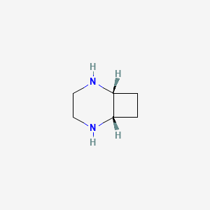 molecular formula C6H12N2 B13511271 (1R,6S)-2,5-diazabicyclo[4.2.0]octane 